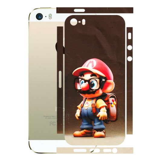 Apple iPhone Skins (All Models) - Little Mario - 3D Embossed Finish (L-119) iPhone 5S
