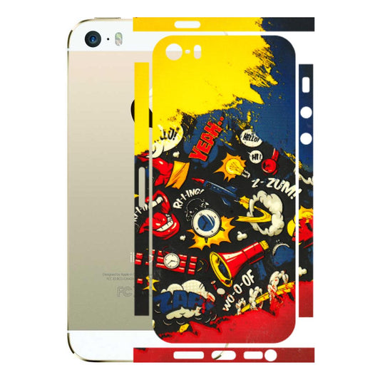 Apple iPhone Skins (All Models) - Pacific Doodle Art - 3D Embossed Finish (L-120) iPhone 5S
