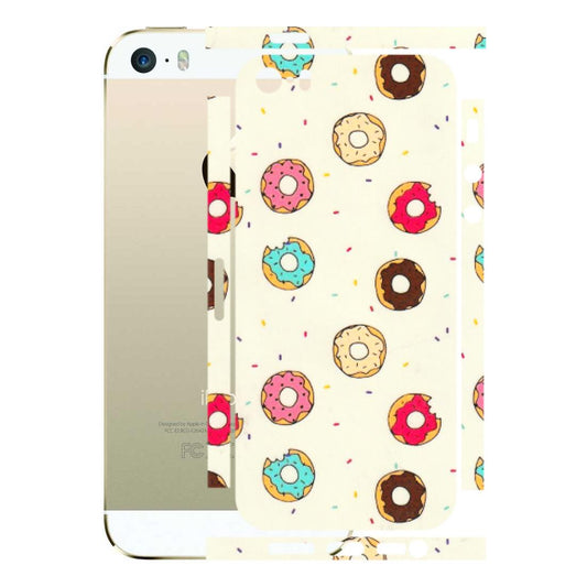 Apple iPhone Skins (All Models) - Mini Donuts Doodle Art - 3D Embossed Finish (L-122) iPhone 5S
