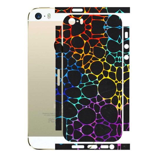 Apple iPhone Skins (All Models) - Abstract Art MultiColour - 3D Embossed Finish (L-133) iPhone 5S