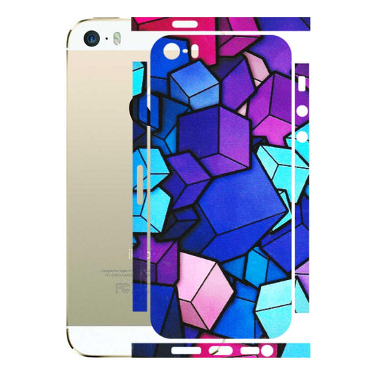Apple iPhone Skins (All Models) - Cube Doodle - 3D Embossed Finish (L-141) iPhone 5S