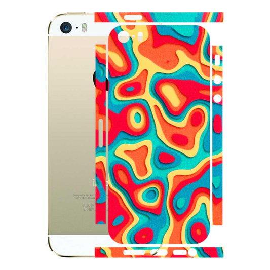 Apple iPhone Skins (All Models) - Abstract Swirl - 3D Embossed Finish (L-150) iPhone 5S