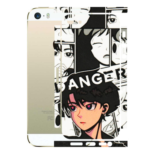 Apple iPhone Skins (All Models) - Danger Anime - 3D Embossed Finish (L-155) iPhone 5S