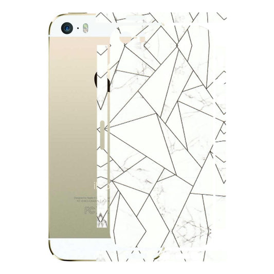 Apple iPhone Skins (All Models) - Luxury White Marble Effect - 3D Embossed Finish (L-168) iPhone 5S