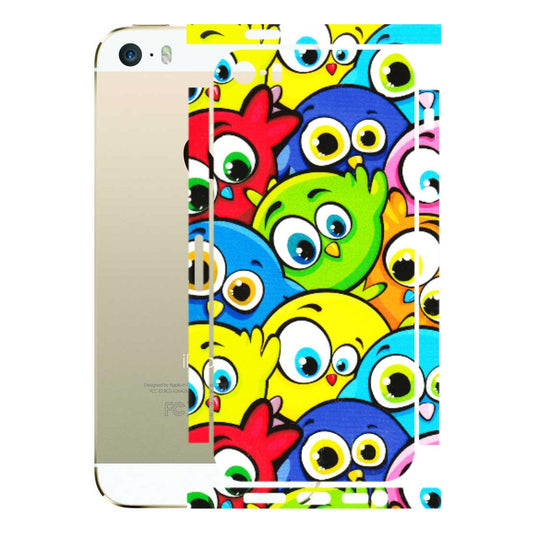 Apple iPhone Skins (All Models) - Cute Fluffy Birds - 3D Embossed Finish (L-213) iPhone 5S
