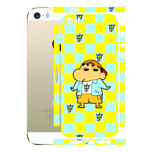 Apple iPhone Skins (All Models) - Yellow Blue Shinchan Cute - 3D Embossed Finish (L-221) iPhone 5S