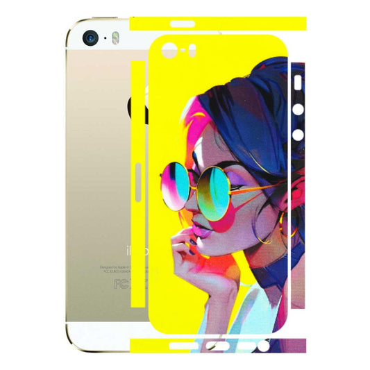 Apple iPhone Skins (All Models) - Bold Stylish Girl - 3D Embossed Finish (L-222) iPhone 5S
