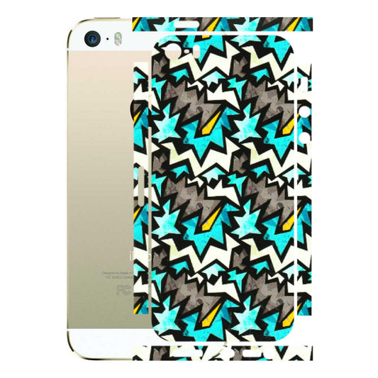 Apple iPhone Skins (All Models) - Funky Zig Zag - 3D Embossed Finish (L-223) iPhone 5S