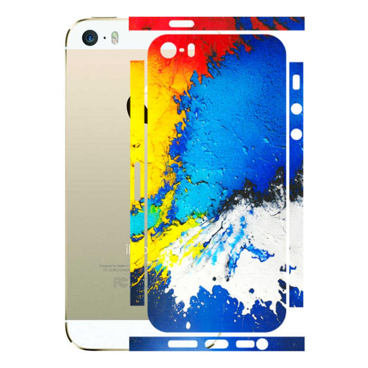 Apple iPhone Skins (All Models) - Acrylic Paint Spill - 3D Embossed Finish (L-229) iPhone 5S