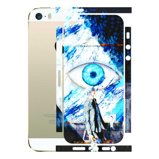 Apple iPhone Skins (All Models) - Gojo Satoru evil eye - 3D Embossed Finish (L-239) iPhone 5S