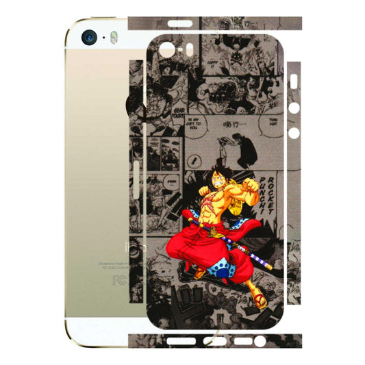 Apple iPhone Skins (All Models) - One Piece Rocket Punch Manga - 3D Embossed Finish (L-25) iPhone 5S