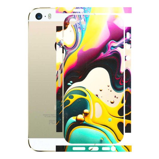Apple iPhone Skins (All Models) - Multicolor Abstract pattern - 3D Embossed Finish (L-254) iPhone 5S