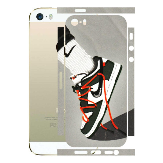 Apple iPhone Skins (All Models) - New Grey Sneaker - 3D Embossed Finish (L-261) iPhone 5S