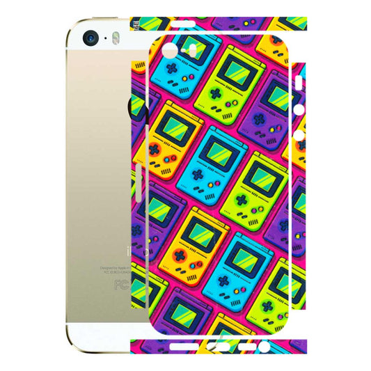Apple iPhone Skins (All Models) - Gameboy Colourful - 3D Embossed Finish (L-266) iPhone 5S