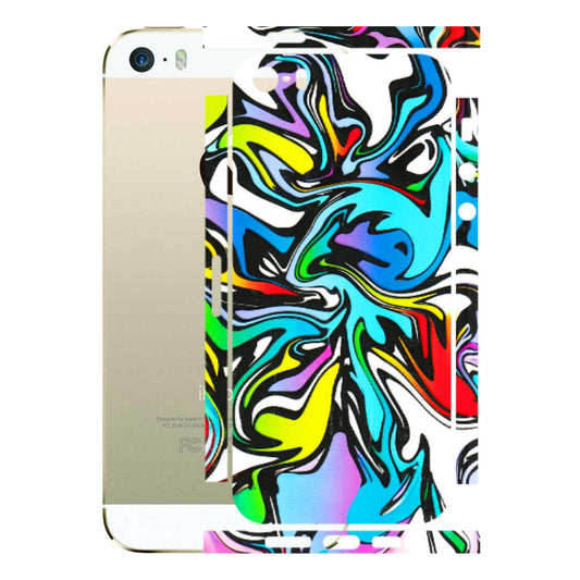 Apple iPhone Skins (All Models) - Abstract Colour Paints - 3D Embossed Finish (L-271) iPhone 5S