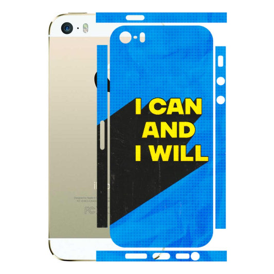Apple iPhone Skins (All Models) - I Can And I Will - 3D Embossed Finish (L-281) iPhone 5S
