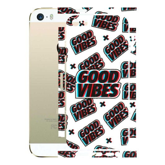 Apple iPhone Skins (All Models) - Good Vibes - 3D Embossed Finish (L-282) iPhone 5S