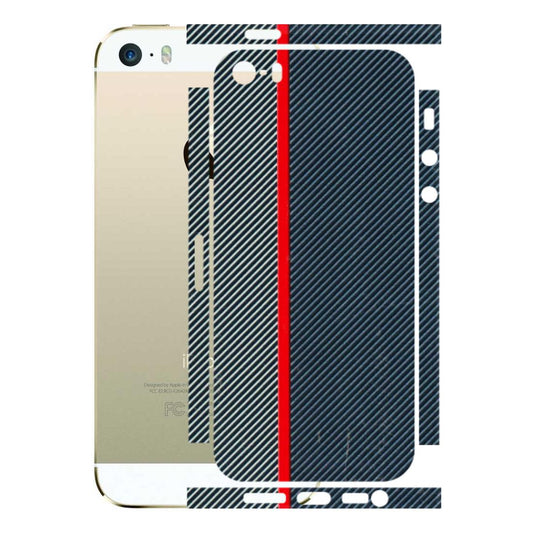 Apple iPhone Skins (All Models) - Blue Sober Lines - 3D Embossed Finish (L-305) iPhone 5S