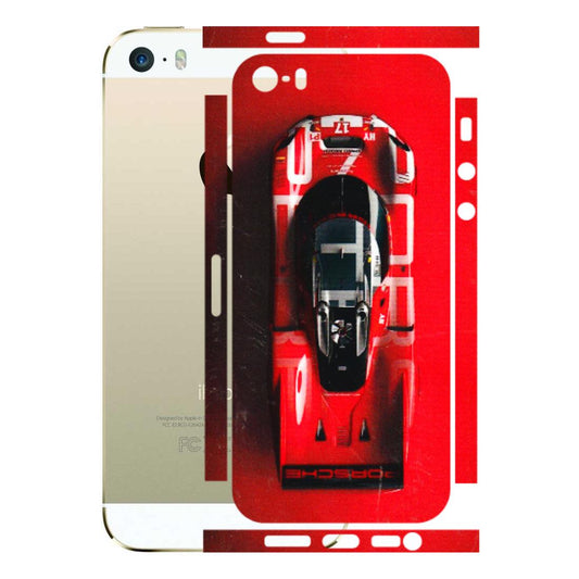 Apple iPhone Skins (All Models) - Red Porsche Car Logo - 3D Embossed Finish (L-315) iPhone 5S