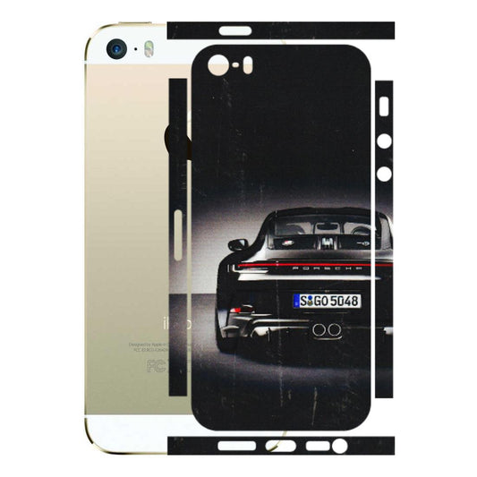 Apple iPhone Skins (All Models) - New Black Porsche GT3 - 3D Embossed Finish (L-327) iPhone 5S
