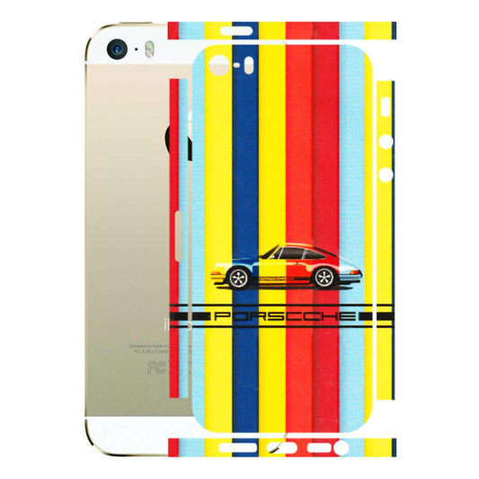 Apple iPhone Skins (All Models) - Multicolour Porche - 3D Embossed Finish (L-39) iPhone 5S