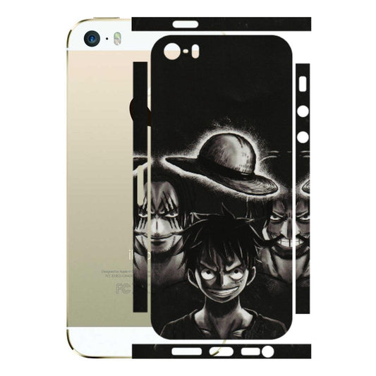 Apple iPhone Skins (All Models) - Black Luffy Hat - 3D Embossed Finish (L-57) iPhone 5S