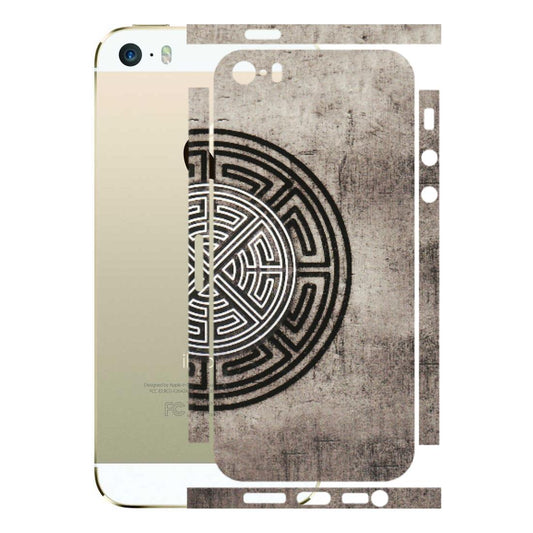 Apple iPhone Skins (All Models) - Mysterious Circular Design - 3D Embossed Finish (L-63) iPhone 5S