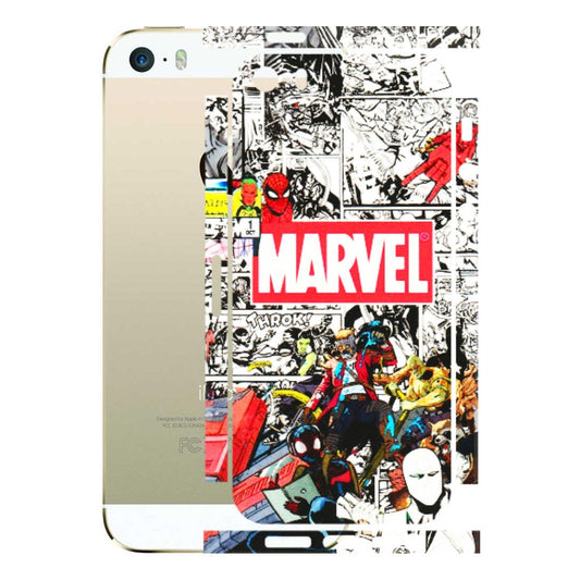 Apple iPhone Skins (All Models) - Marvel Colorful Comic - 3D Embossed Finish (L-64) iPhone 5S