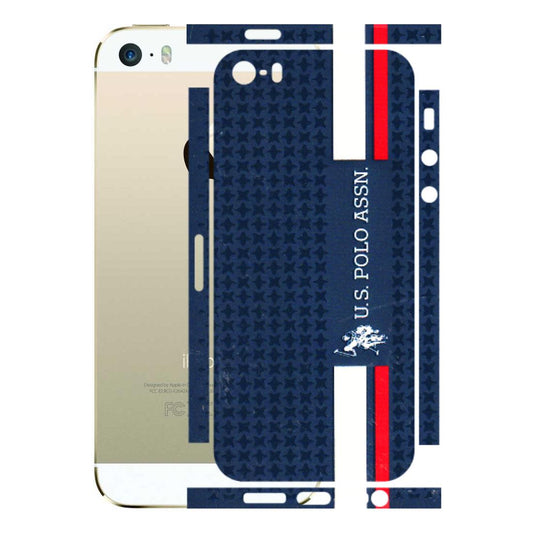 Apple iPhone Skins (All Models) - US POLO Designer Brand - 3D Embossed Finish (L-65) iPhone 5S