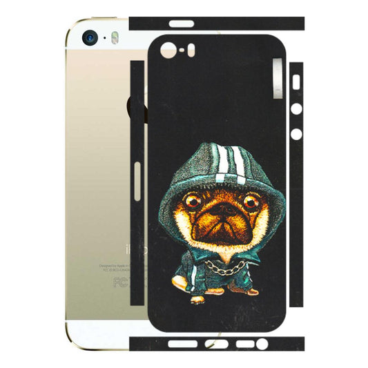 Apple iPhone Skins (All Models) - Puppy N Hoodie - 3D Embossed Finish (L-90) iPhone 5S