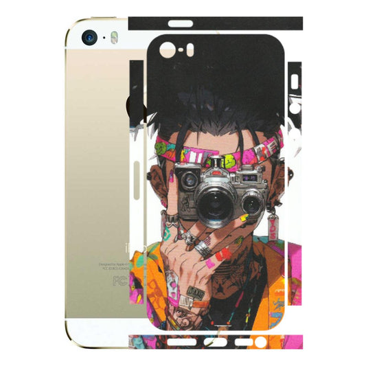 Apple iPhone Skins (All Models) - Camera Lover Girl - Matte Finish (M-09) iPhone 5S