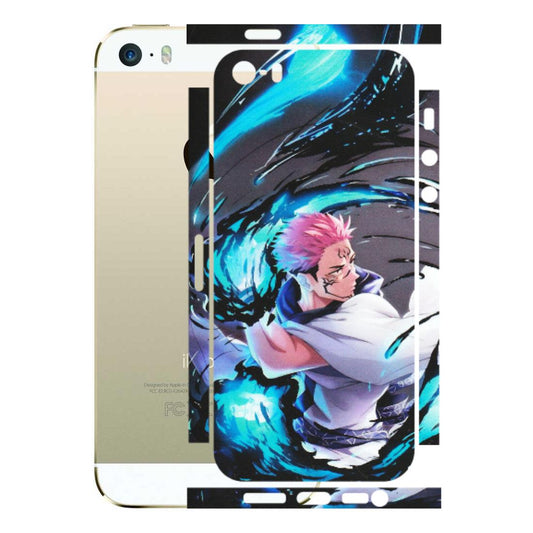 Apple iPhone Skins (All Models) - New Jujutsu Kaisen Grey Blue Anime - Matte Finish (M-127) iPhone 5S