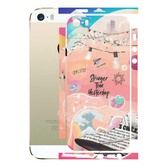 Apple iPhone Skins (All Models) - Stronger Then Yesterday - Matte Finish (M-128) iPhone 5S