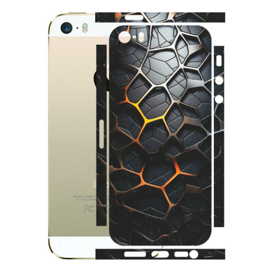 Apple iPhone Skins (All Models) - New Abstract Graphite Tiles - Matte Finish (M-130) iPhone 5S