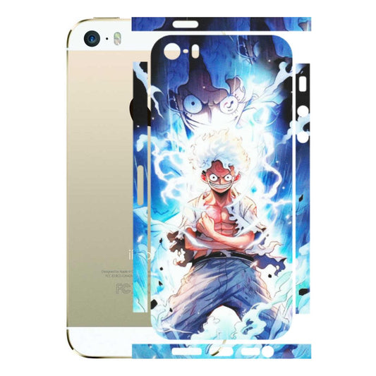 Apple iPhone Skins (All Models) - Blue Thunder Luffy Anime - Matte Finish (M-132) iPhone 5S