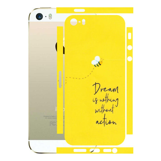Apple iPhone Skins (All Models) - Dream Is Nothing Without Action - Matte Finish (M-138) iPhone 5S