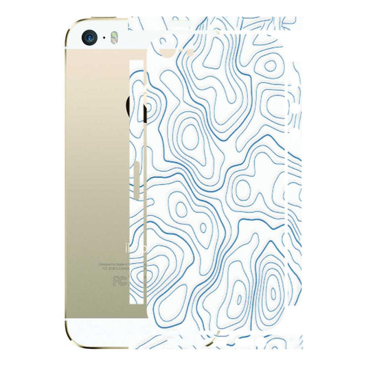 Apple iPhone Skins (All Models) - Blue And White Swirls - Matte Finish (M-139) iPhone 5S