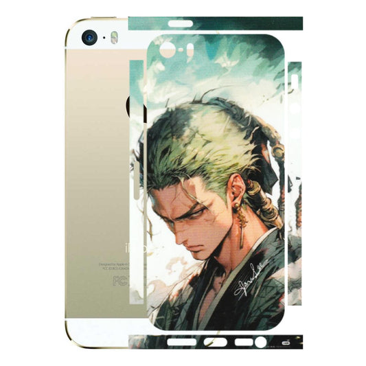 Apple iPhone Skins (All Models) - New Roronoa Zoro One Picece Anime - Matte Finish (M-140) iPhone 5S
