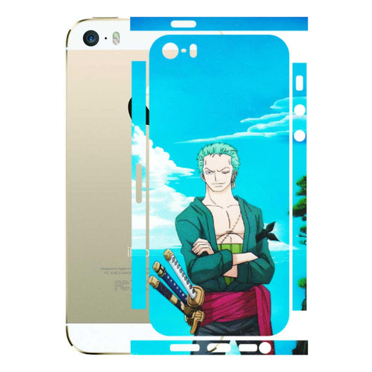 Apple iPhone Skins (All Models) - Cool Swordman Zoro Anime - Matte Finish (M-143) iPhone 5S