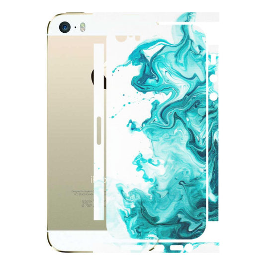 Apple iPhone Skins (All Models) - Sky Blue Abstract Colour - Matte Finish (M-146) iPhone 5S