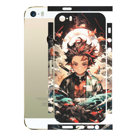 Apple iPhone Skins (All Models) - Tanjiro Demon Slayer Anime - Matte Finish (M-158) iPhone 5S