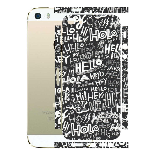 Apple iPhone Skins (All Models) - Hi Hello Doodles - Matte Finish (M-25) iPhone 5S