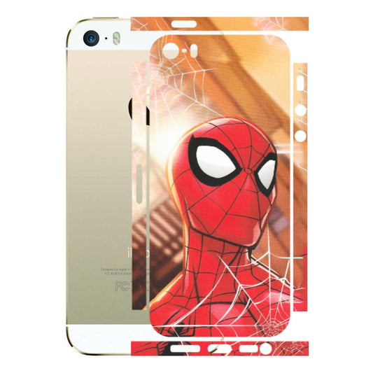 Apple iPhone Skins (All Models) - Spiderman Face New - Matte Finish (M-41) iPhone 5S
