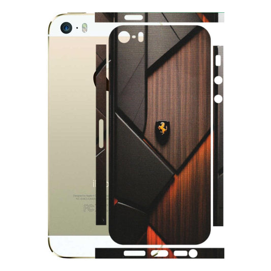 Apple iPhone Skins (All Models) - Lambo Beauty Wood Pattern Sober - Matte Finish (M-51) iPhone 5S