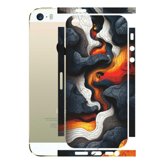 Apple iPhone Skins (All Models) - Abstract Volcanic Layers - Matte Finish (M-52) iPhone 5S