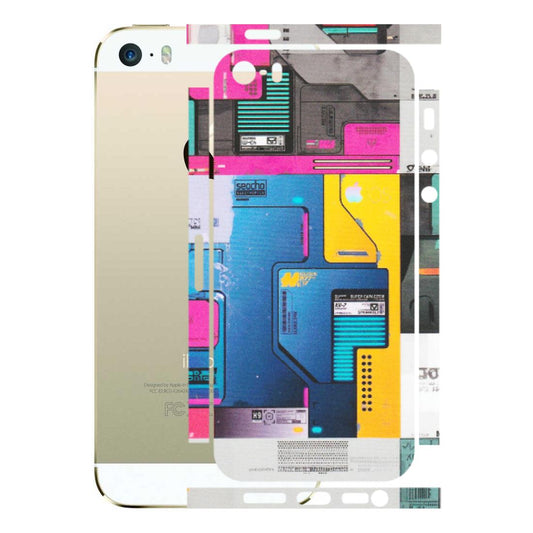 Apple iPhone Skins (All Models) - Colourfull Motherboard Internals - Matte Finish (M-55) iPhone 5S