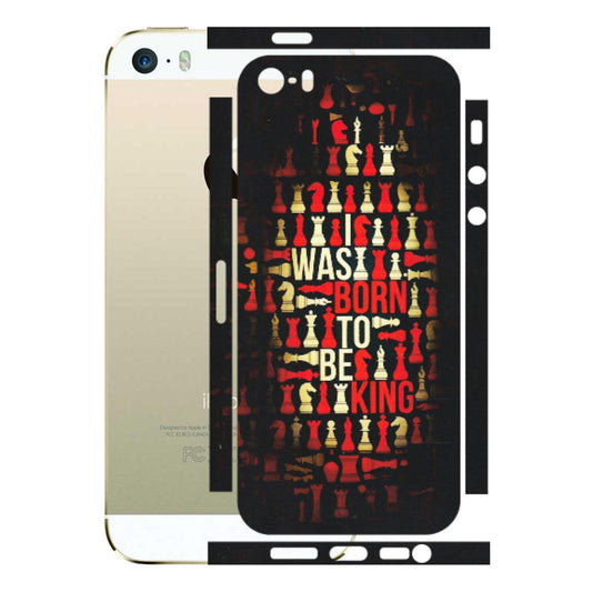 Apple iPhone Skins (All Models) - Born To Be King - Matte Finish (M-73) iPhone 5S