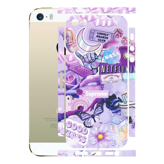 Apple iPhone Skins (All Models) - Supreme Purple Magic - Matte Finish (M-88) iPhone 5S