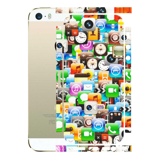 Apple iPhone Skins (All Models) - All Apple Icons - Matte Finish (M-93) iPhone 5S