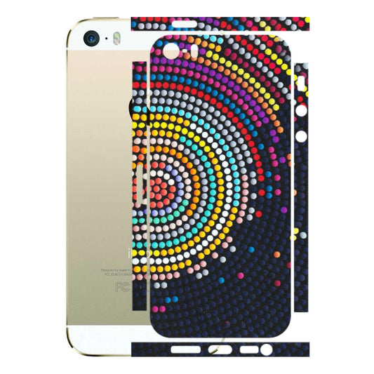 Apple iPhone Skins (All Models) - Rainbow Dot Mandala - Matte Finish (M-97) iPhone 5S